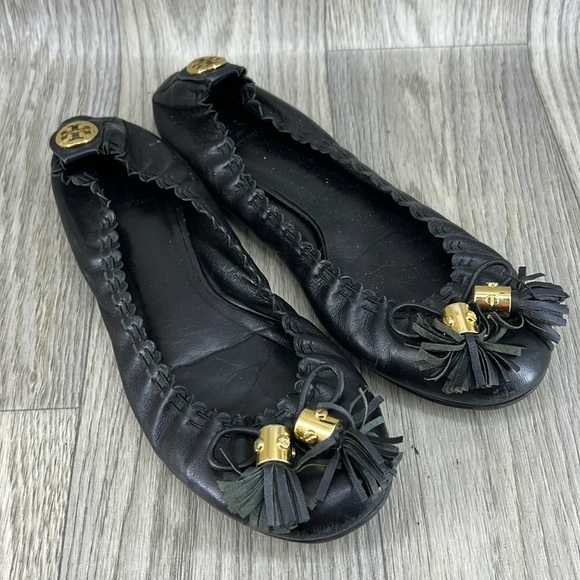 Tory Burch Reese Tassel Flats - Picture 1 of 5